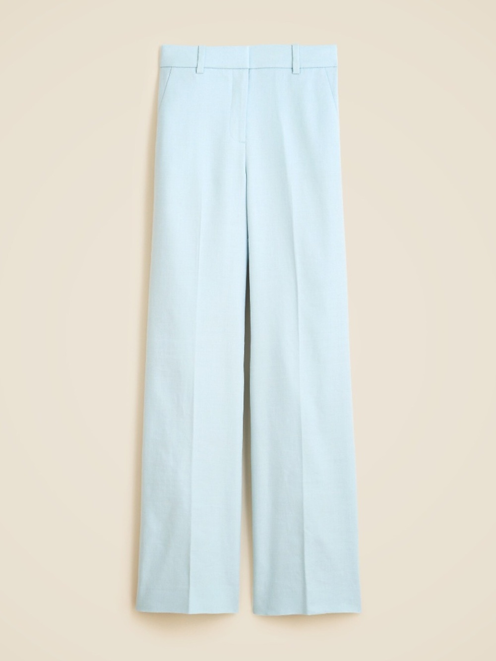 New JCREW Size 4 T Tall Carolina Flare Pant Stretch Linen Blend Edgewater BZ414 - Picture 4 of 5